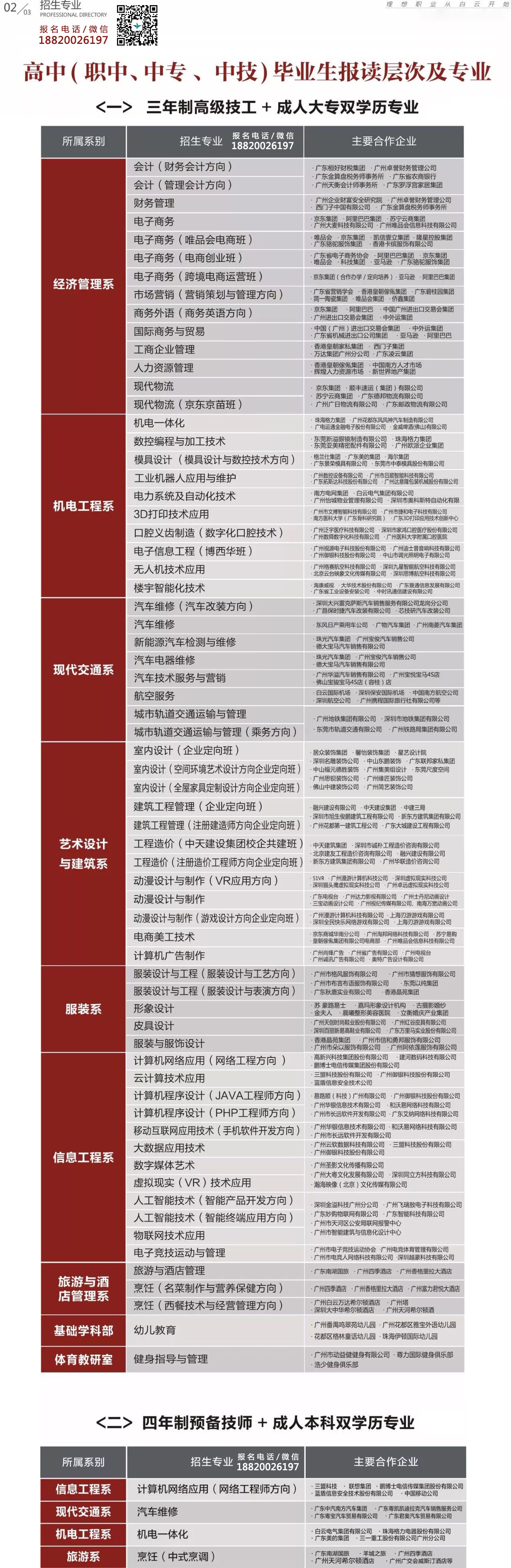 广州市白云工商技师学院（广州白云工商高技技工学校）2018年秋季招生简章